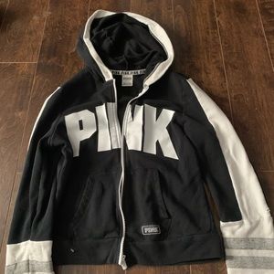 Pink zip up sweater